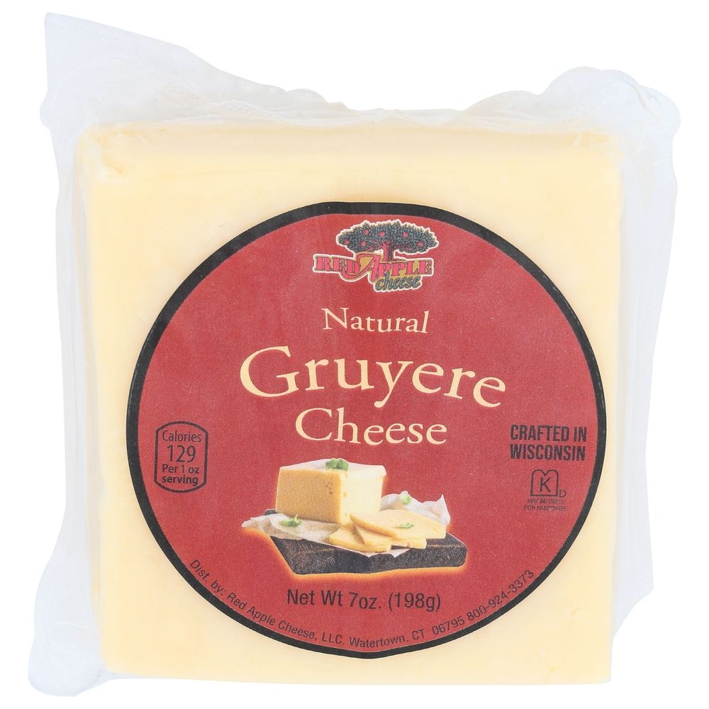 Red Apple Cheese Natural Gruyere Cheese, 7 Ounce -- 12 per case