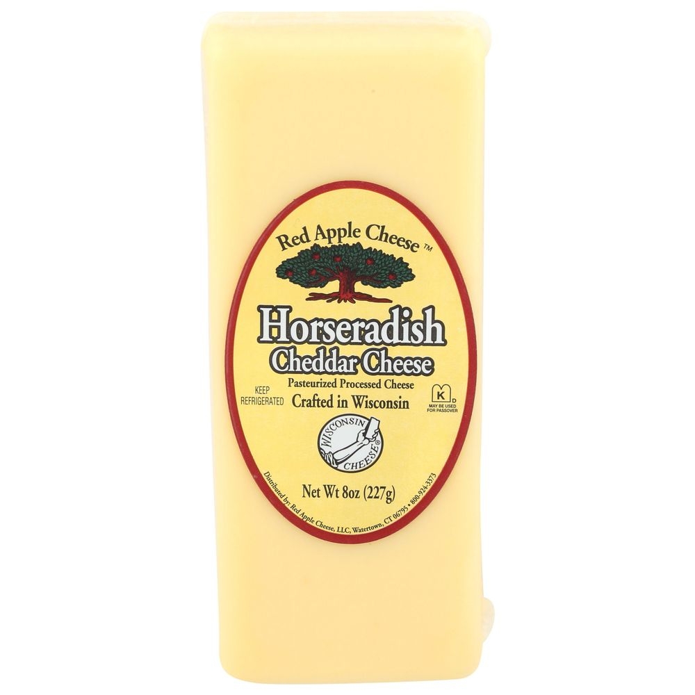 Red Apple Cheese Horseradish Cheddar Cheese, 8 Ounce -- 12 per case