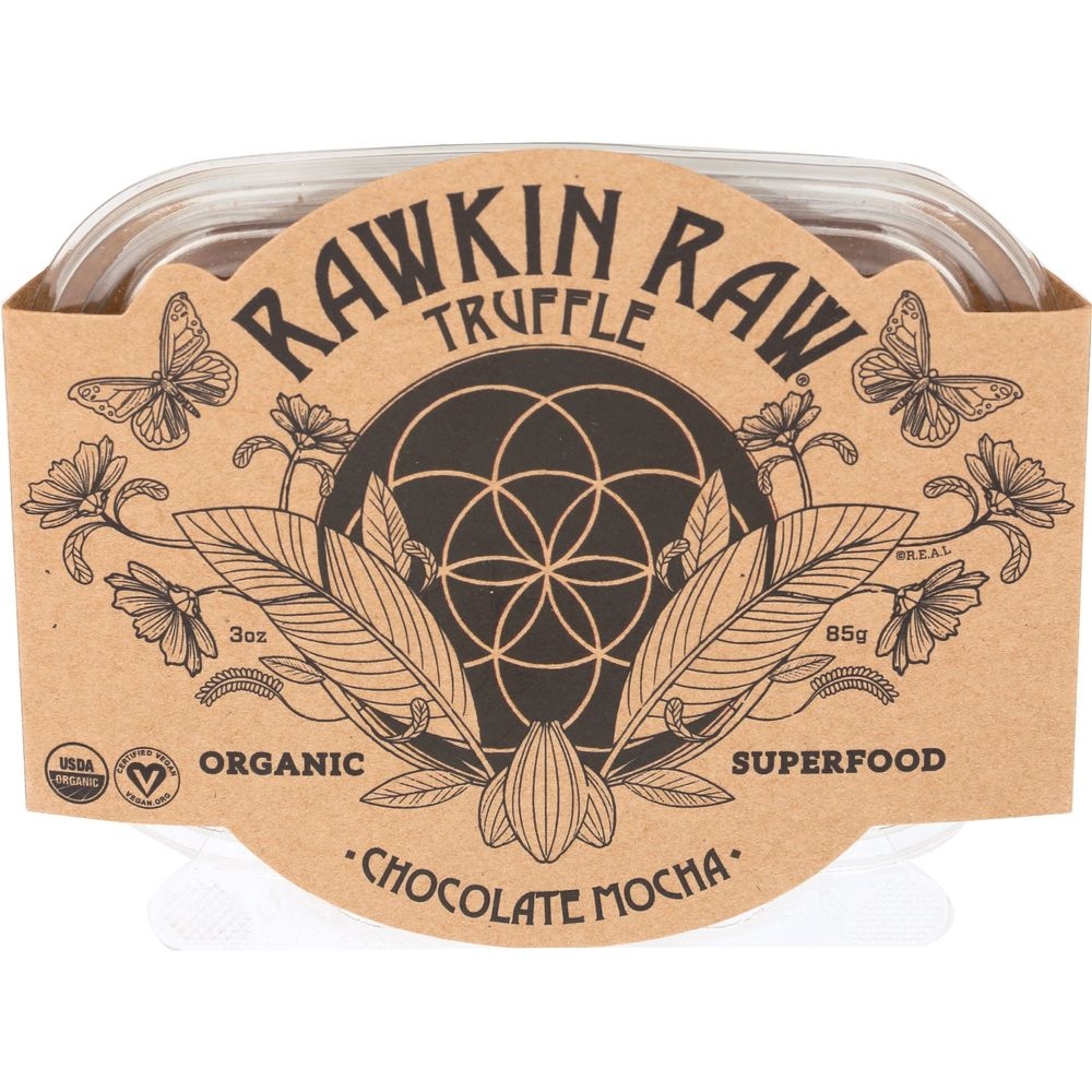 Rawkin Raw Organic Chocolate Mocha Truffle, 3 Ounce -- 6 per case