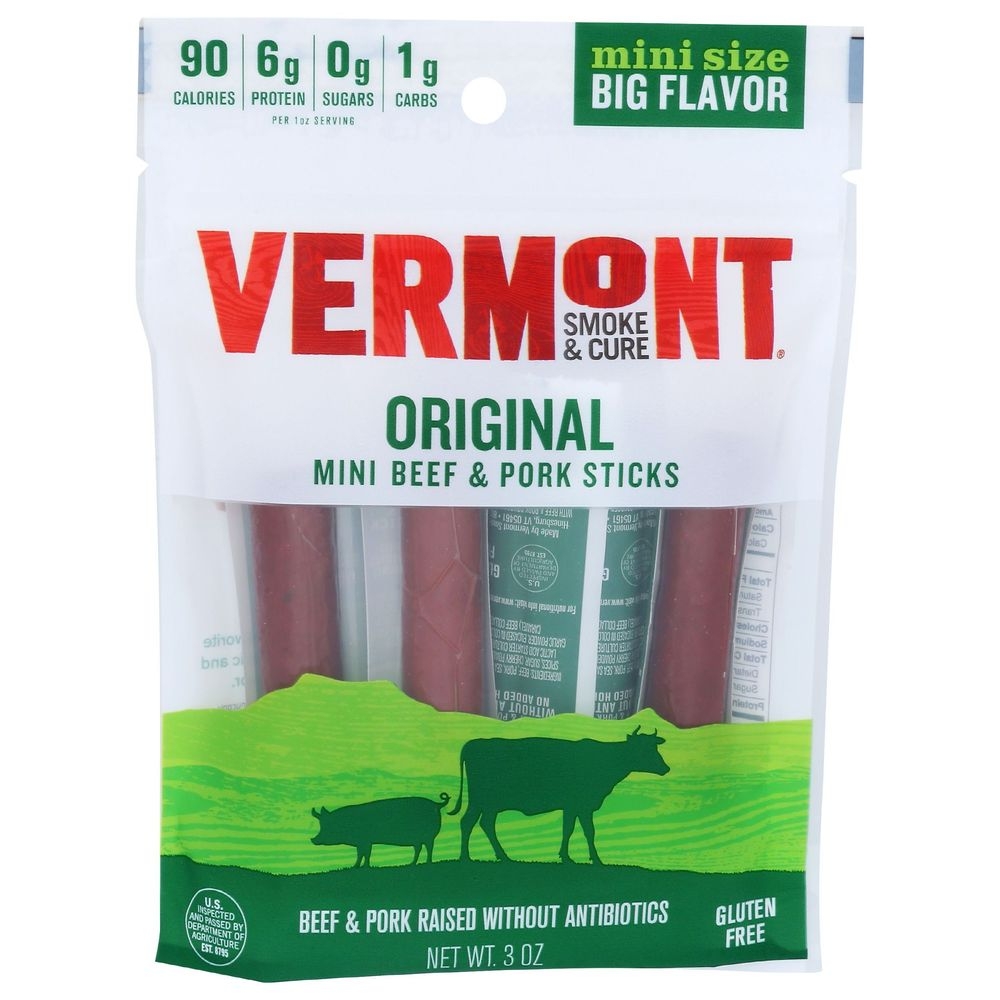 Vermont Smoke and Cure Original Mini Meat Stick, 3 Ounce -- 8 per case