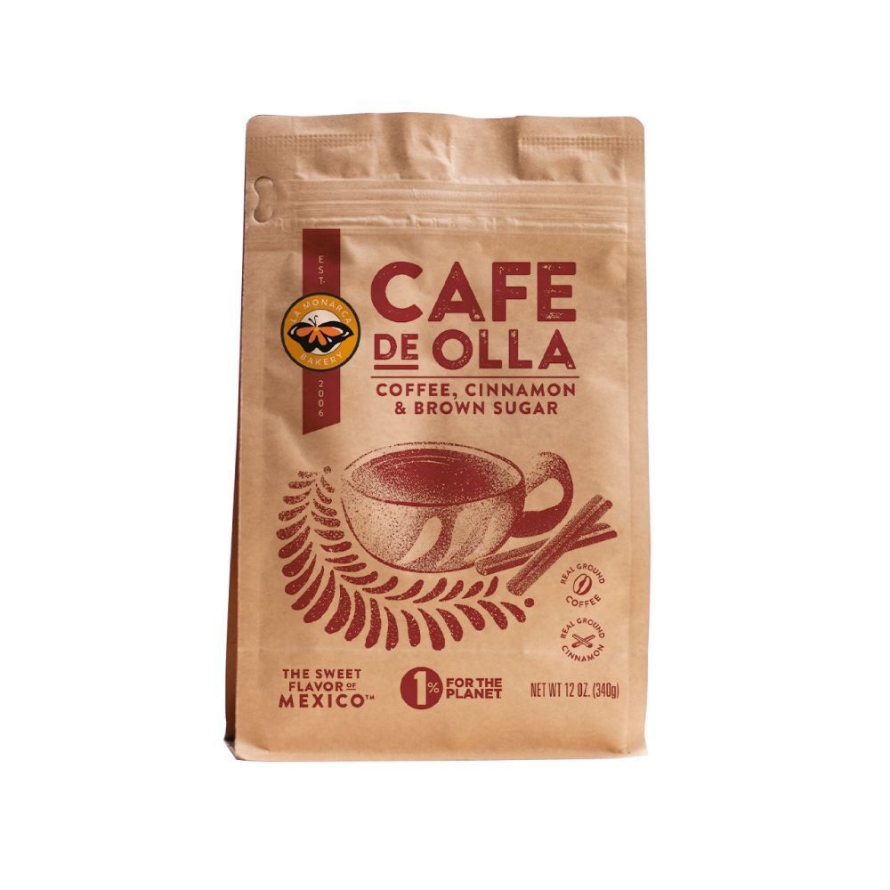 La Monarca Bakery Cafe De Olla Ground Coffee, 12 Ounce -- 6 per case