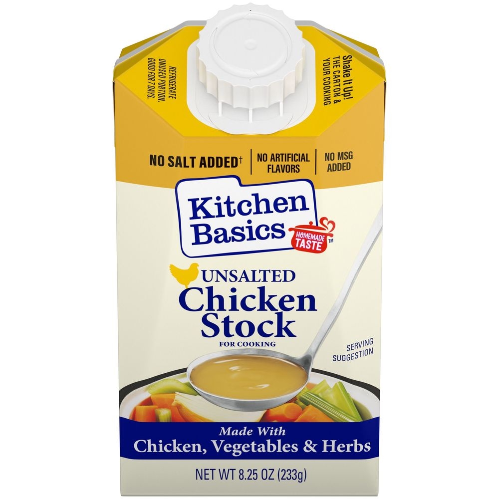Kitchen Basics Unsalted Chicken Stock, 8.25 Fluid Ounce -- 12 per case