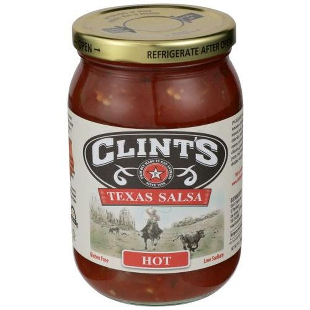 Clints Hot Texas Salsa, 16 Ounce -- 6 per case