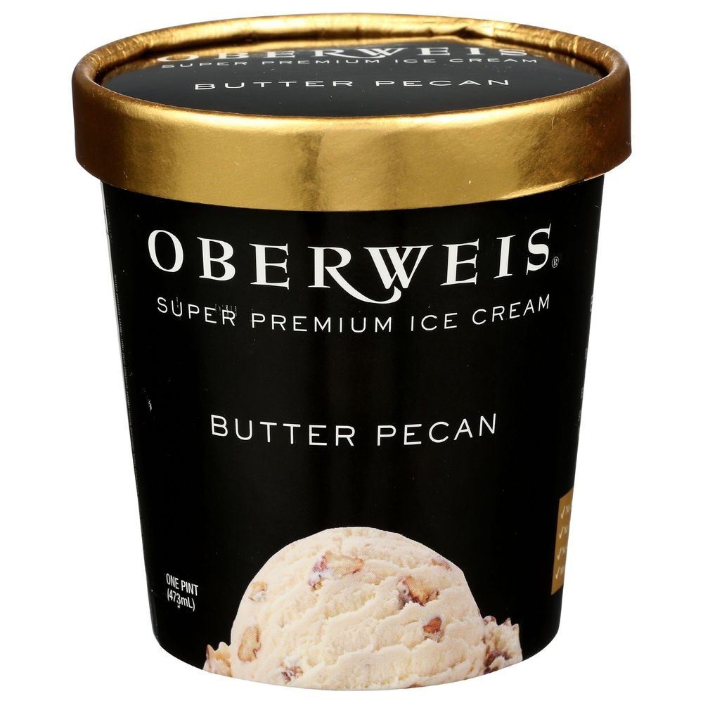 Oberweis Butter Pecan Ice Cream, 16 Ounce -- 8 per case