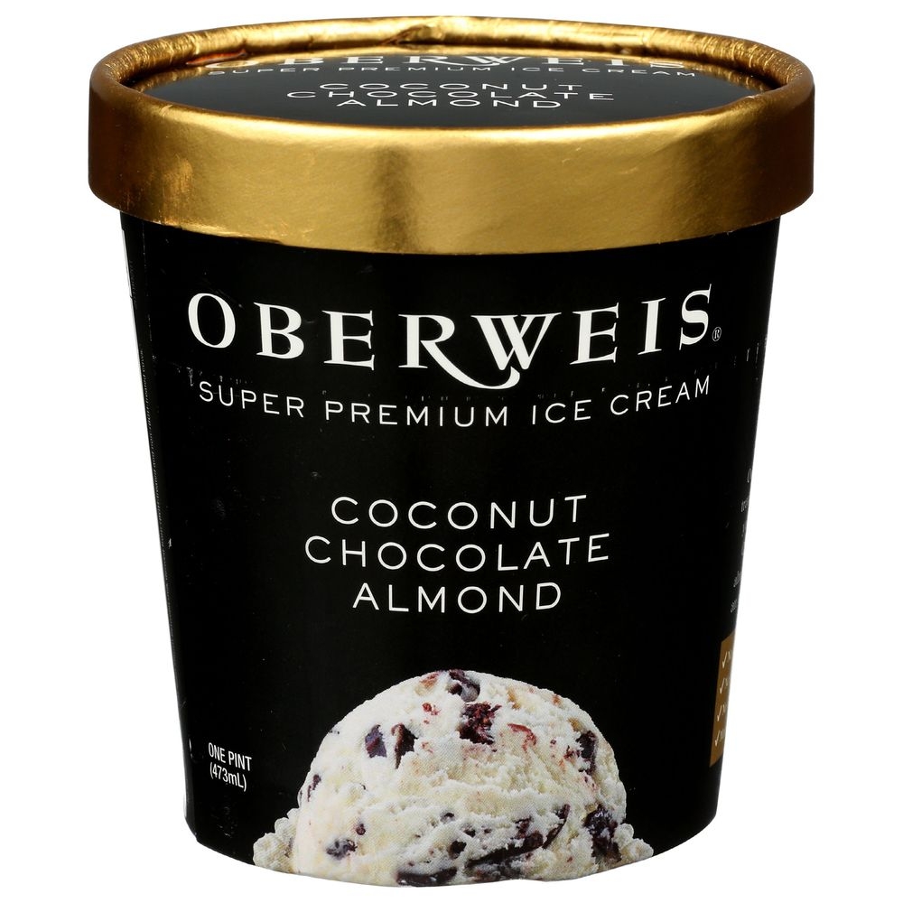 Oberweise Coconut Chocolate Almond Ice Cream, 16 Ounce -- 8 per case