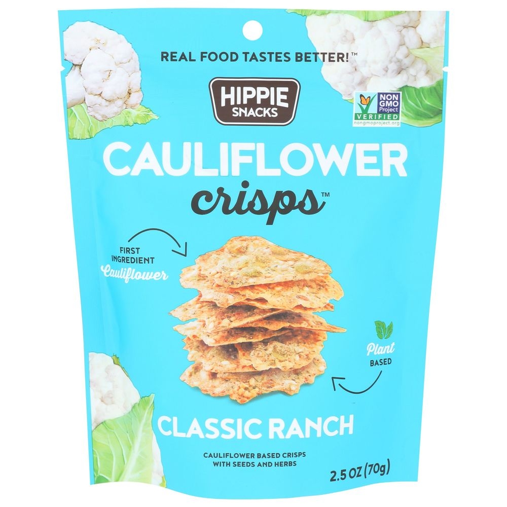Hippie Snacks Classic Ranch Cauliflower Crisps, 2.5 Ounce -- 8 per case