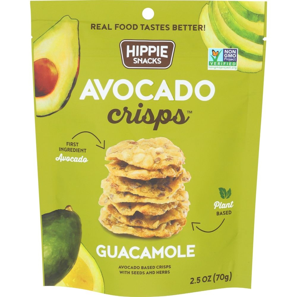 Hippie Snacks Guacamole Avocado Crisps, 2.5 Ounce -- 8 per case