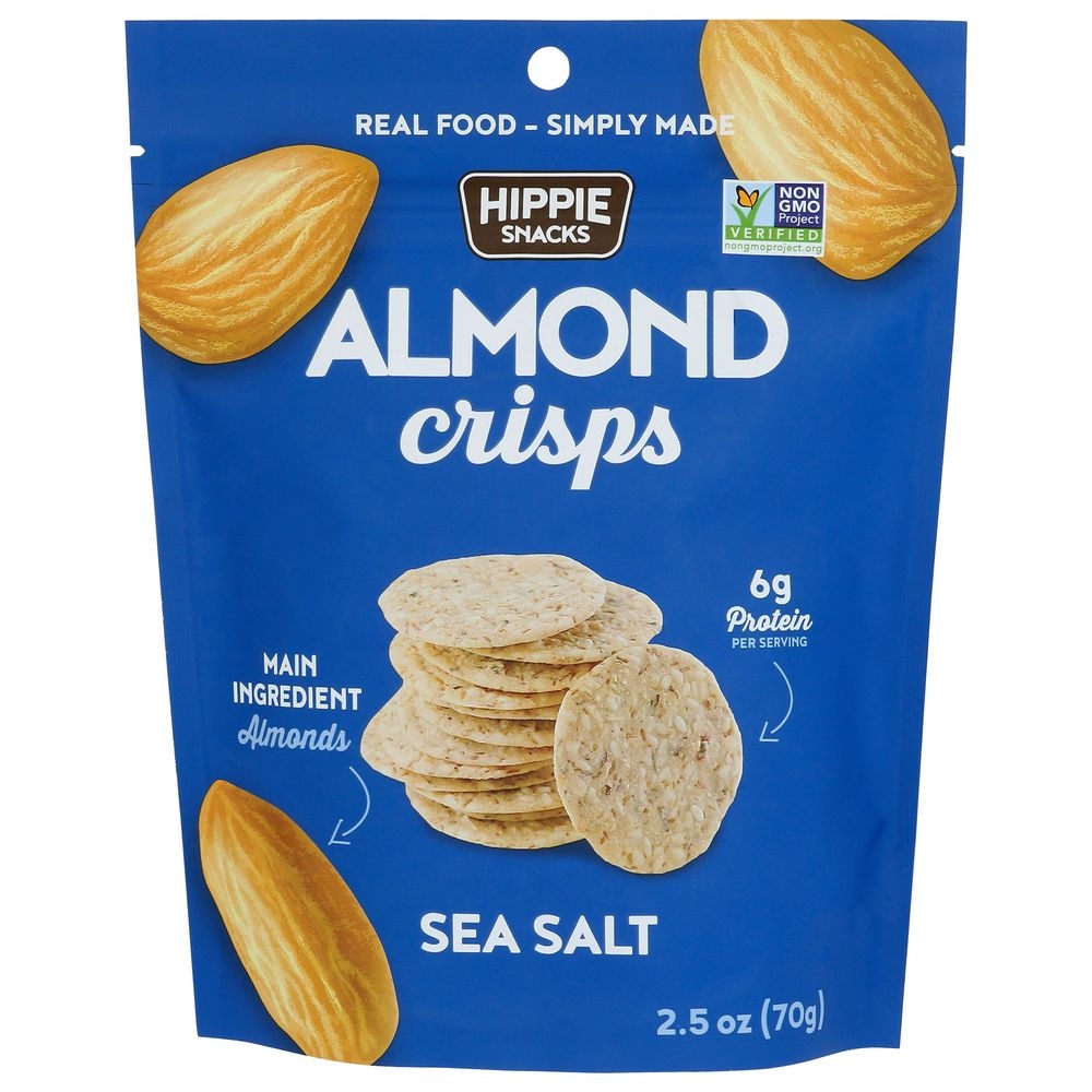 Hippie Snacks Sea Salt Almond Crisps, 2.5 Ounce -- 8 per case