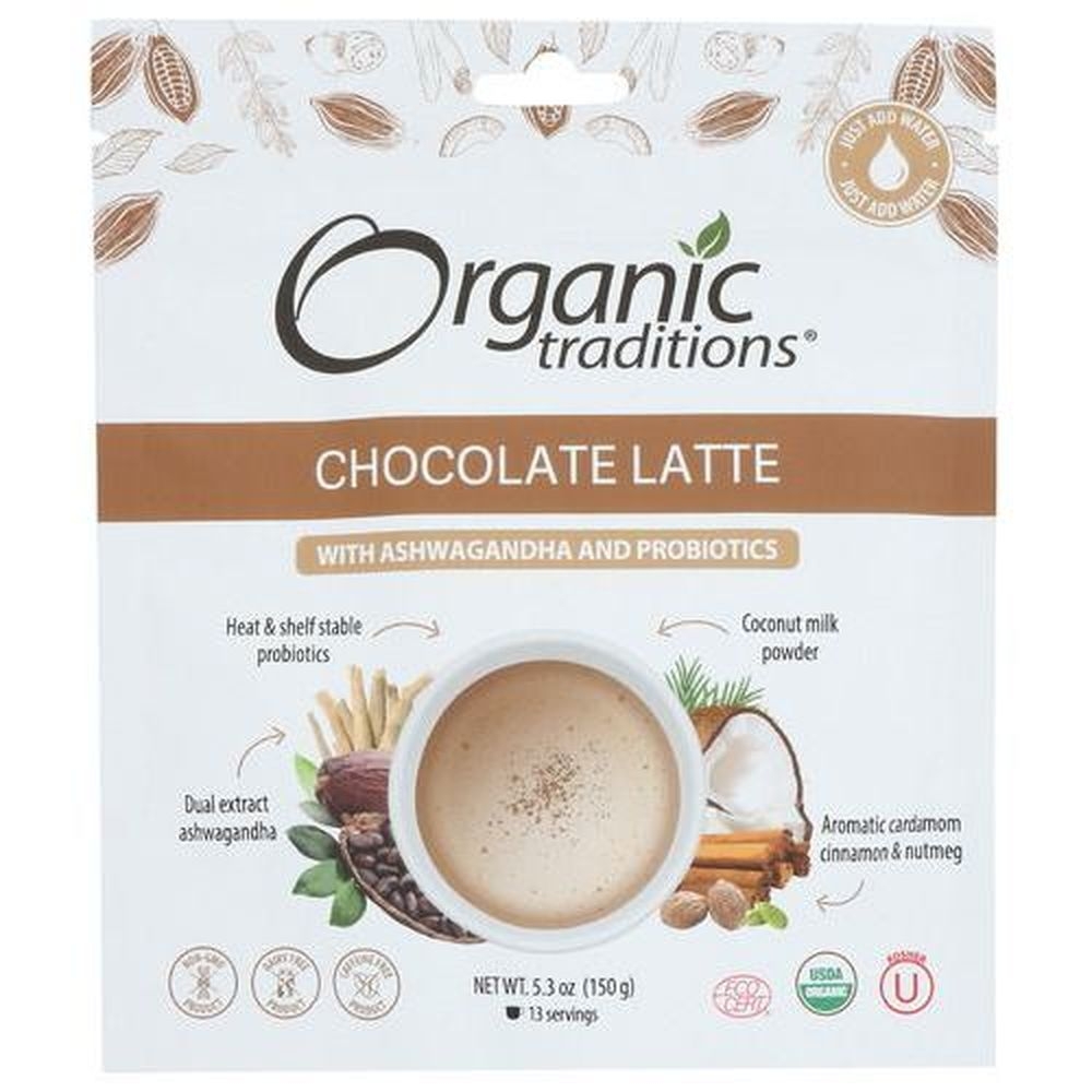 Organic Traditions Chocolate Latte, 5.3 Ounce