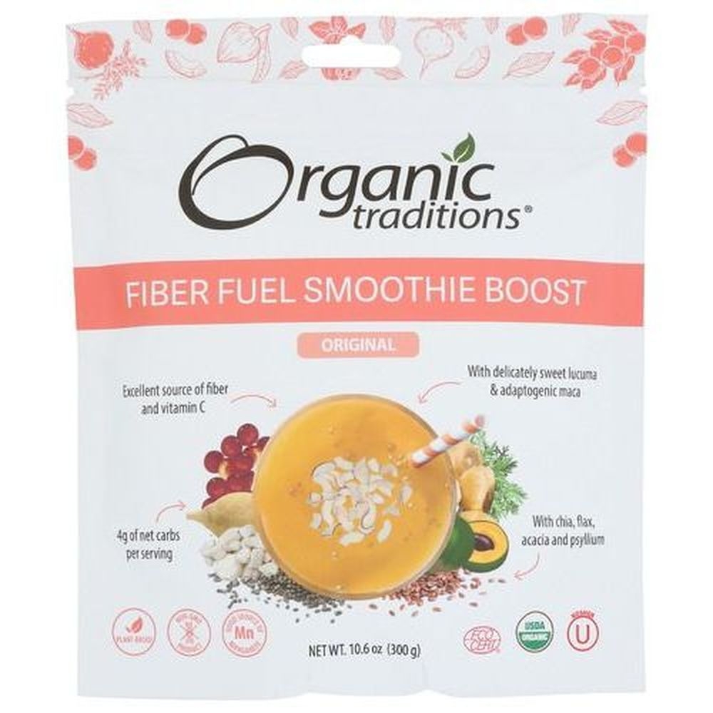 Organic Traditions Original Fiber Fuel Smoothie Boost, 10.6 Ounce