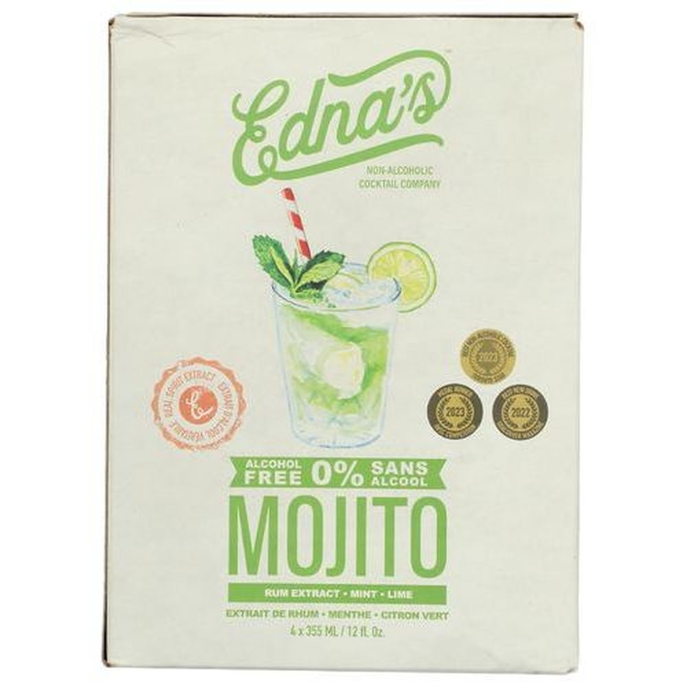 Ednas Alcohol Free Mojito Rum Extract Mocktail, 48 Fluid Ounce -- 6 per case