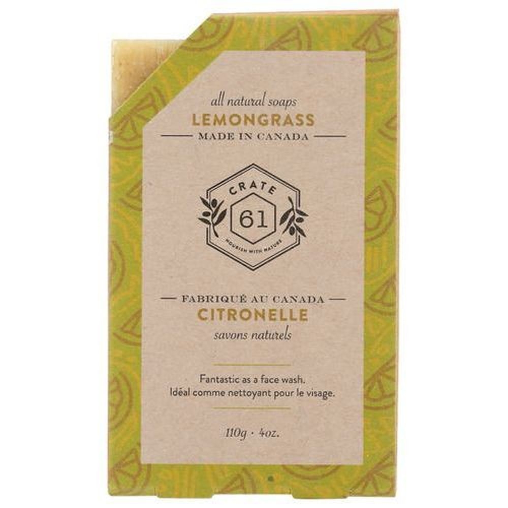 Crate 61 Lemongrass Soap Bar, 4 Ounce -- 8 per case
