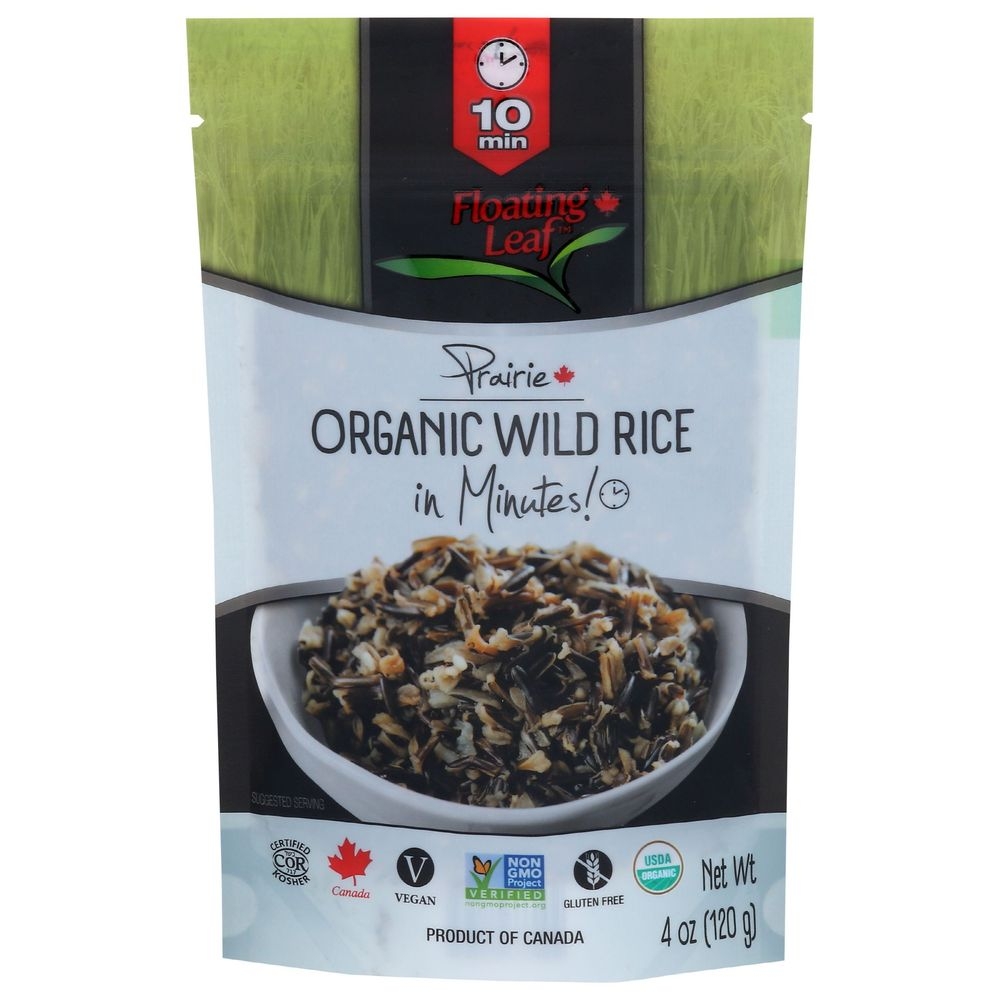 Floating Leaf Organic Wild Rice in Minutes, 4 Ounce -- 6 per case