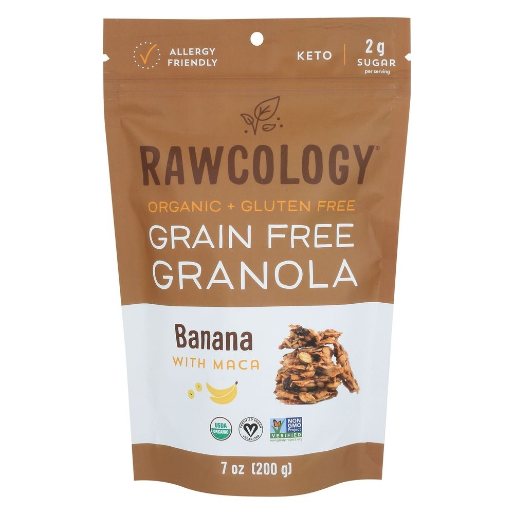 Rawcology Organic Grain Free Banana with Maca Granola, 7 Ounce -- 6 per case