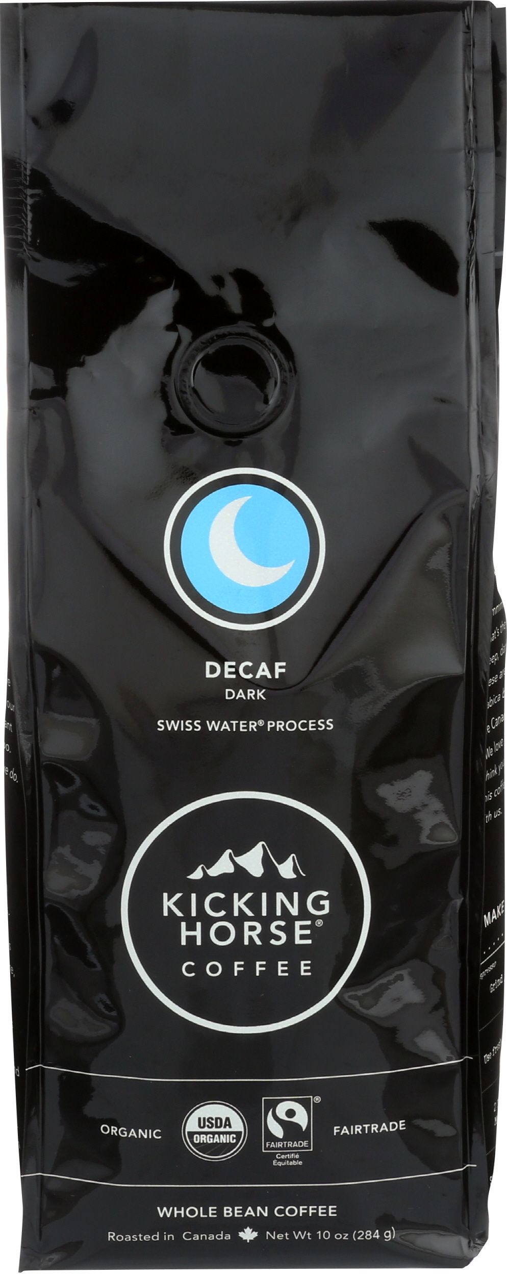 Kicking Horse Decaf Dark Roast Whole Bean Coffee, 10 Ounce -- 6 per case