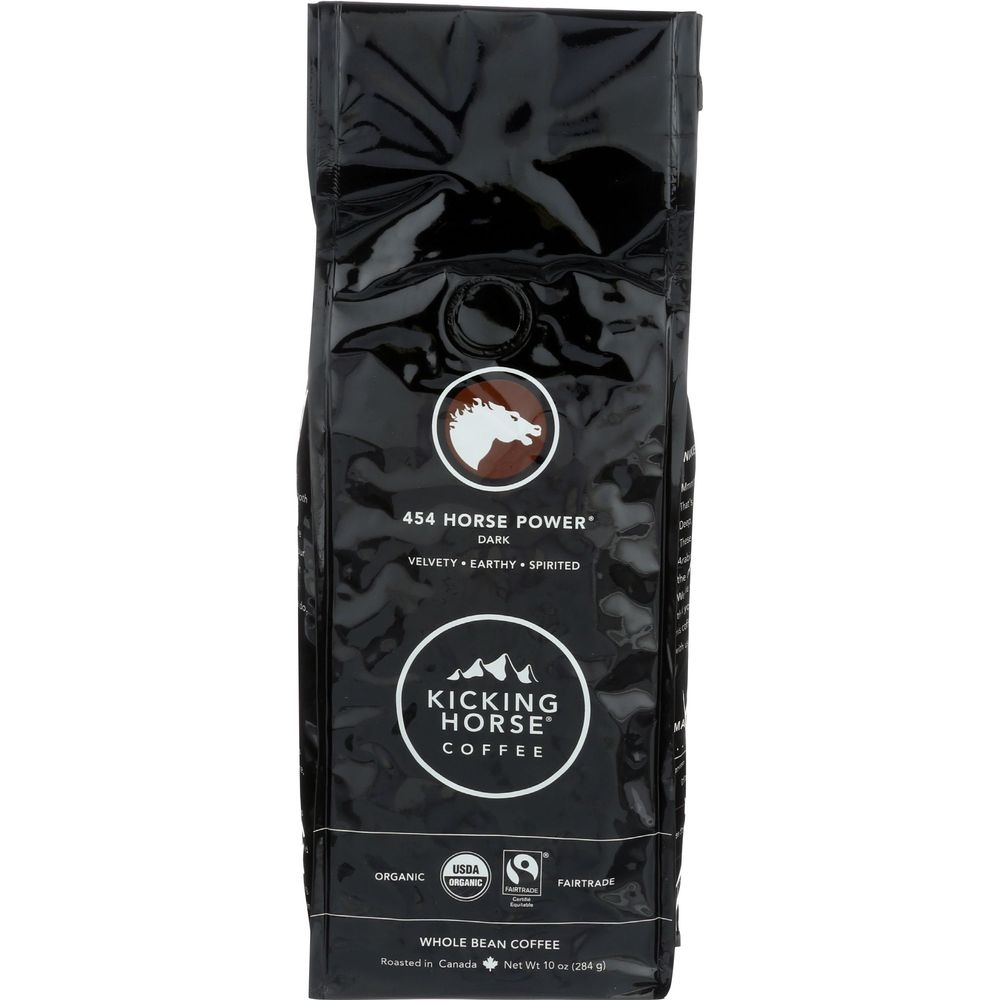 Kicking Horse 454 Horse Power Dark Whole Bean Coffee, 10 Ounce -- 6 per case
