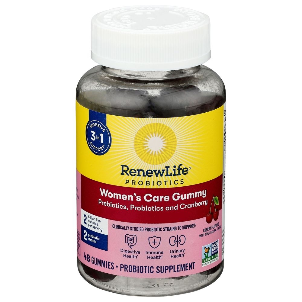 Renew Life Womens Care Gummy Probiotic Gummy, 48 count