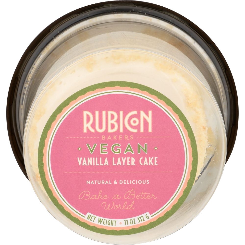 Rubicon Bakery 4 inch Vegan Vanilla Layer Cake, 11 Ounce -- 12 per case