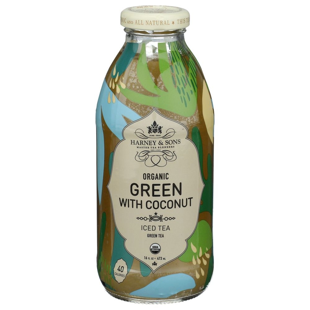 Harney and Sons Organic Green with Coconut Iced Tea, 16 Ounce -- 12 per case