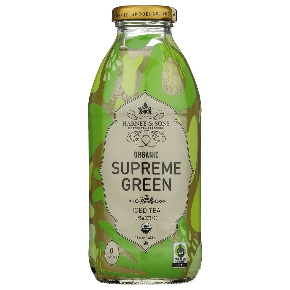 Harney and Sons Organic Supreme Green Unsweetened Iced Tea, 16 Fluid Ounce -- 12 per case