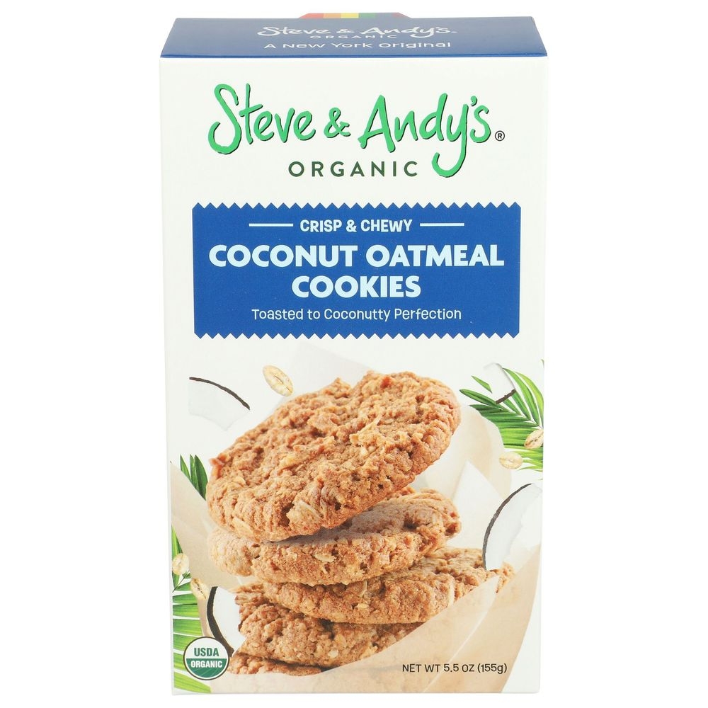 Steve and Andys Organic Coconut Oatmeal Cookies, 6.3 Ounce -- 6 per case