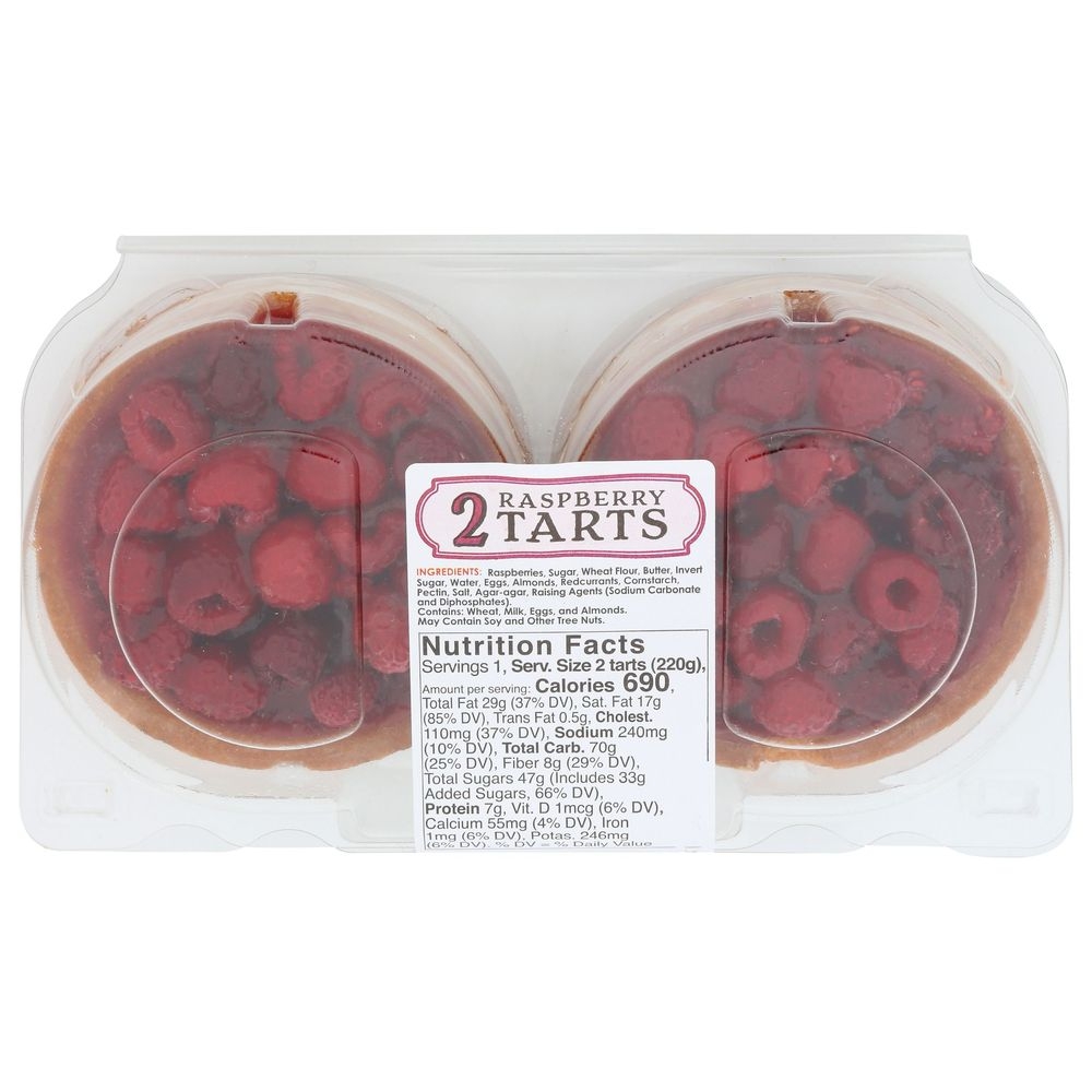 Brioche Pasquier Raspberry Tarts, 3.8 Ounce -- 12 per case