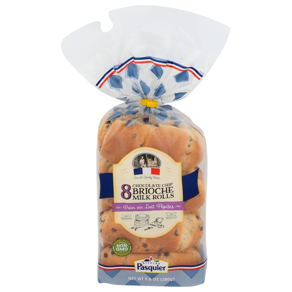 Brioche Pasquier Chocolate Chips Brioche Milk Rolls, 9.8 Ounce -- 12 per case