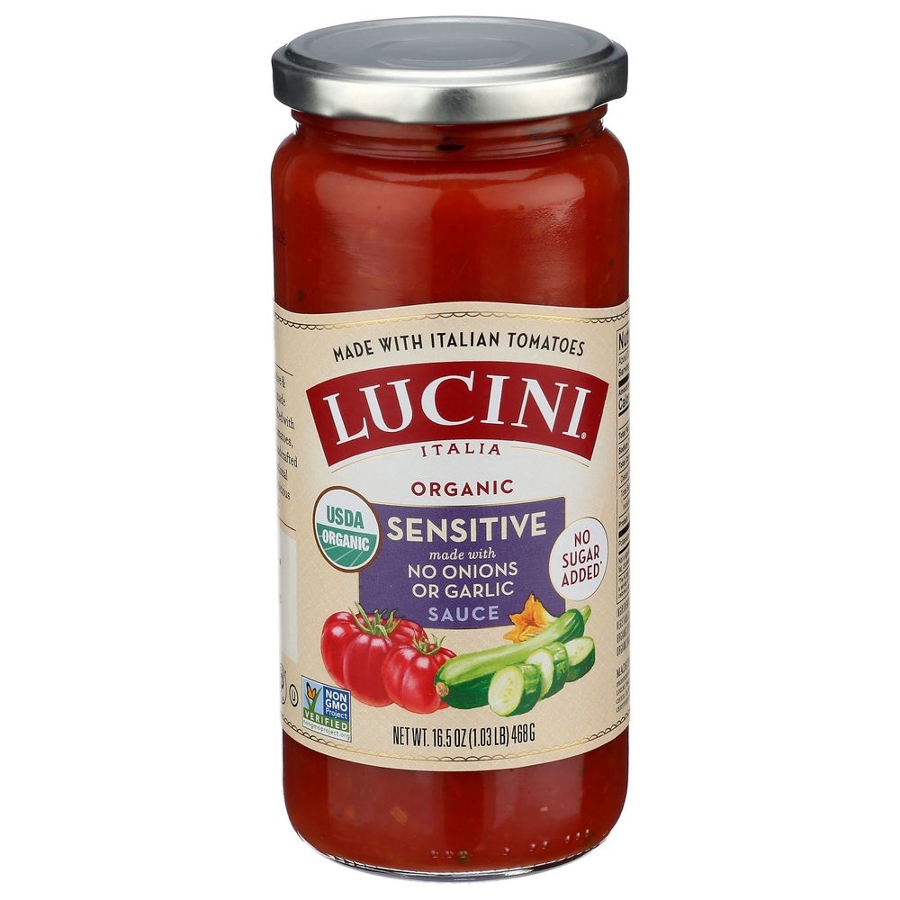 Lucini Italia Organic Sensitive Tomato Sauce, 16.5 Fluid Ounce -- 6 per case