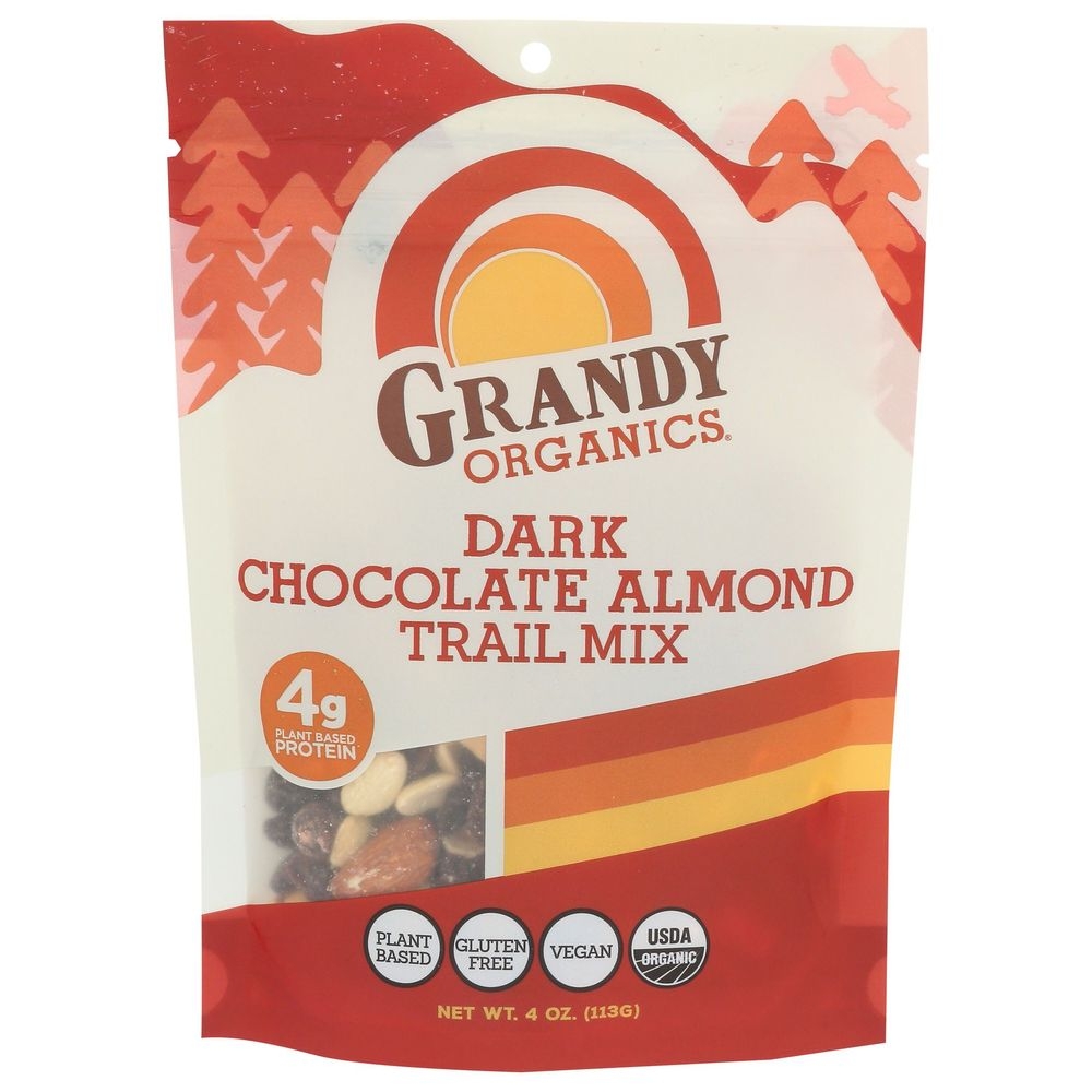 Grandy Organics Dark Chocolate Almond Trail Mix, 4 Ounce -- 6 per case