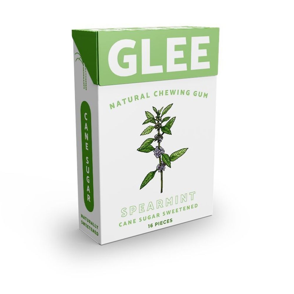 Glee Spearmint Chewing Gum, 16 count -- 12 per case