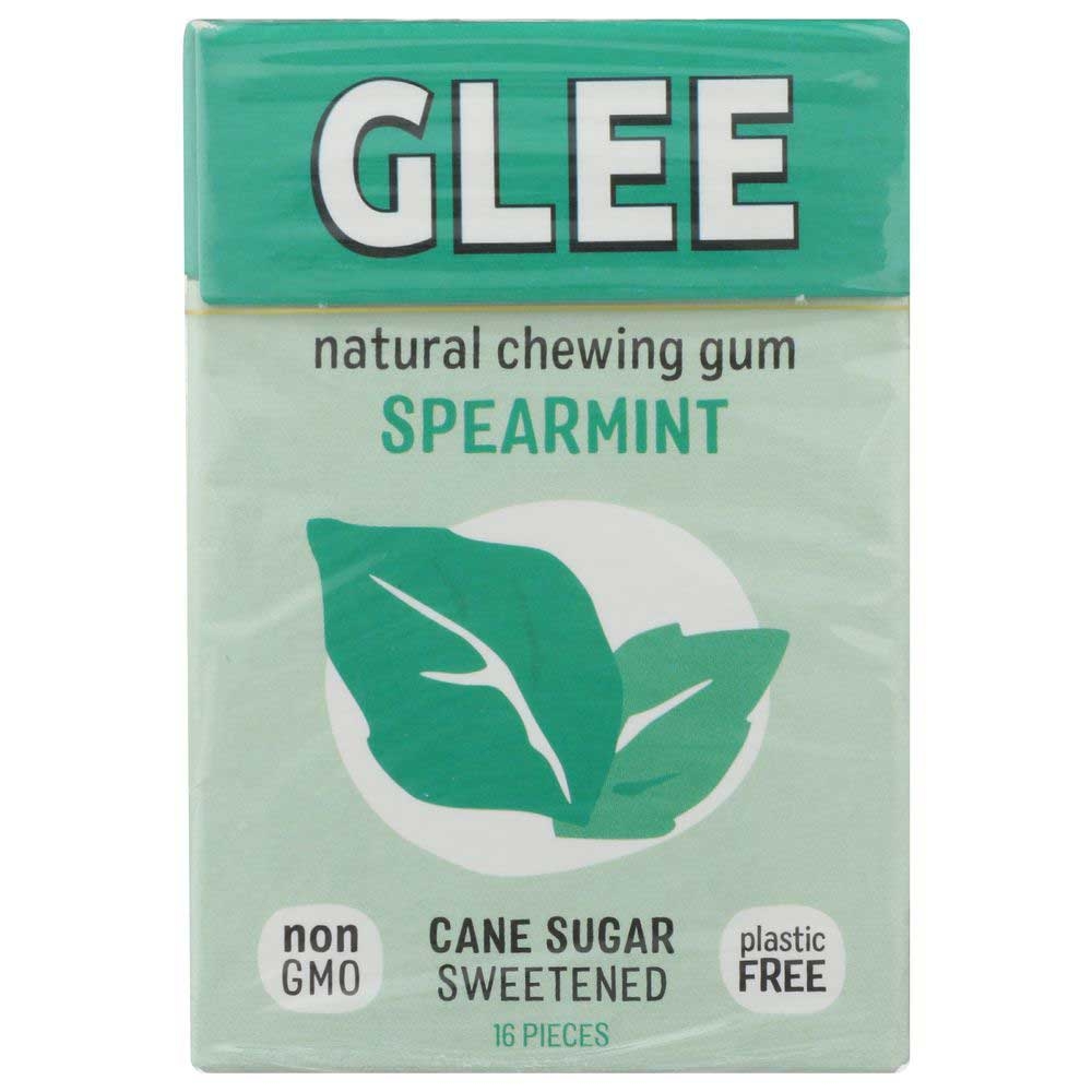 Glee Gum Spearmint Chewing Gum - 16 pieces per pack -- 12 packs per case.