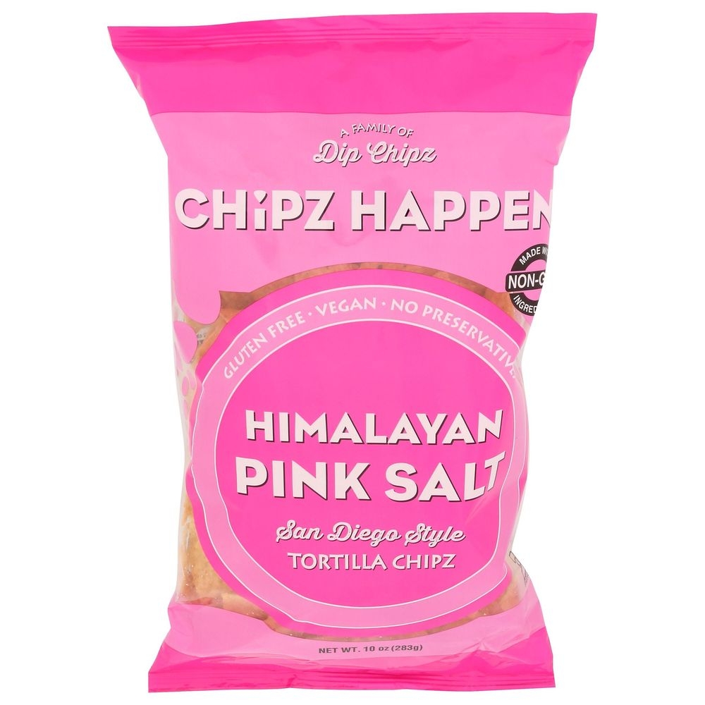 Chipz Happen Himalayan Pink Salt Tortilla Chips, 10 Ounce -- 12 per case