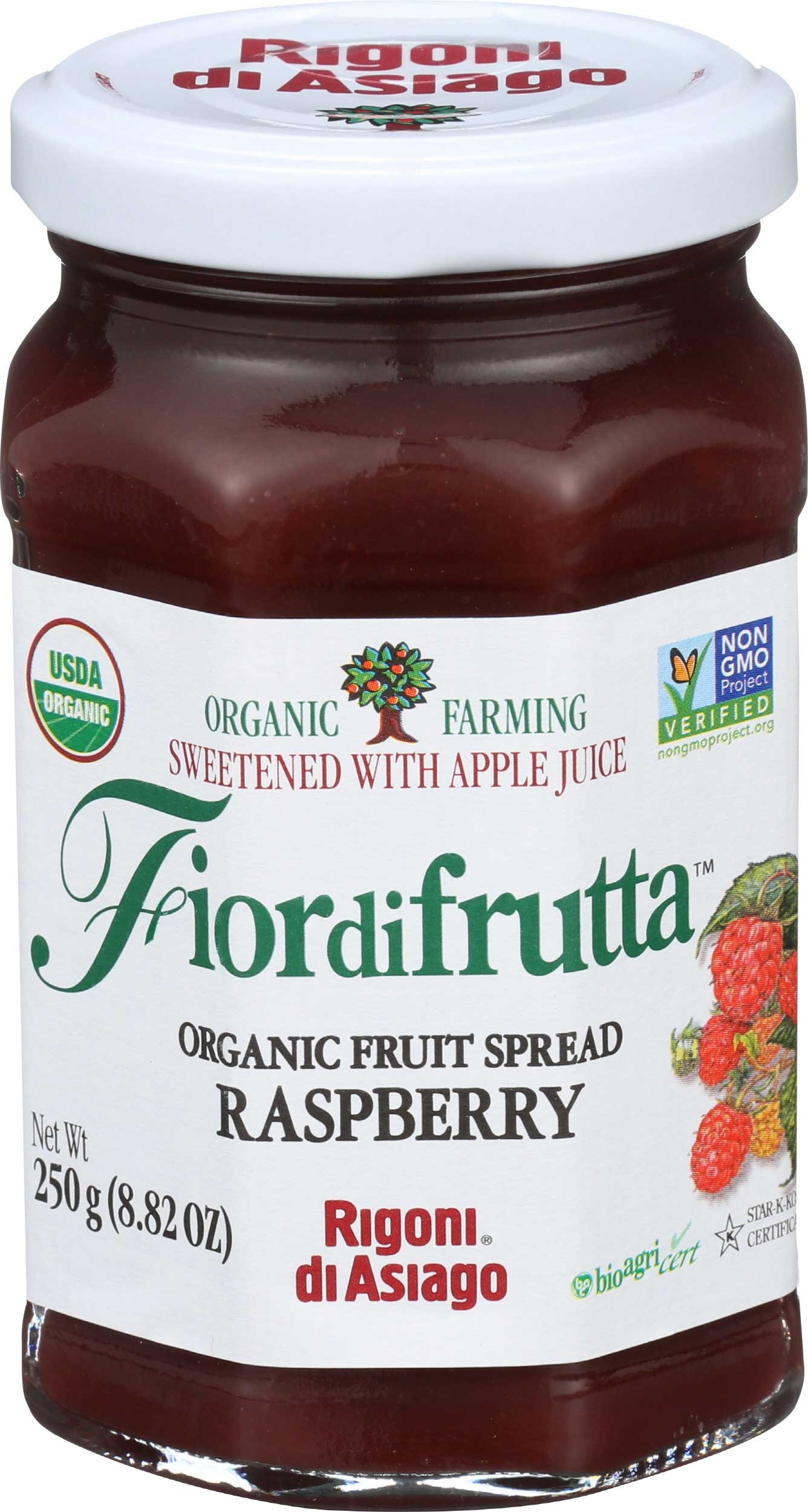 Fiordifrutta Organic Raspberry Fruit Spread, 8.82 Ounce -- 6 per case