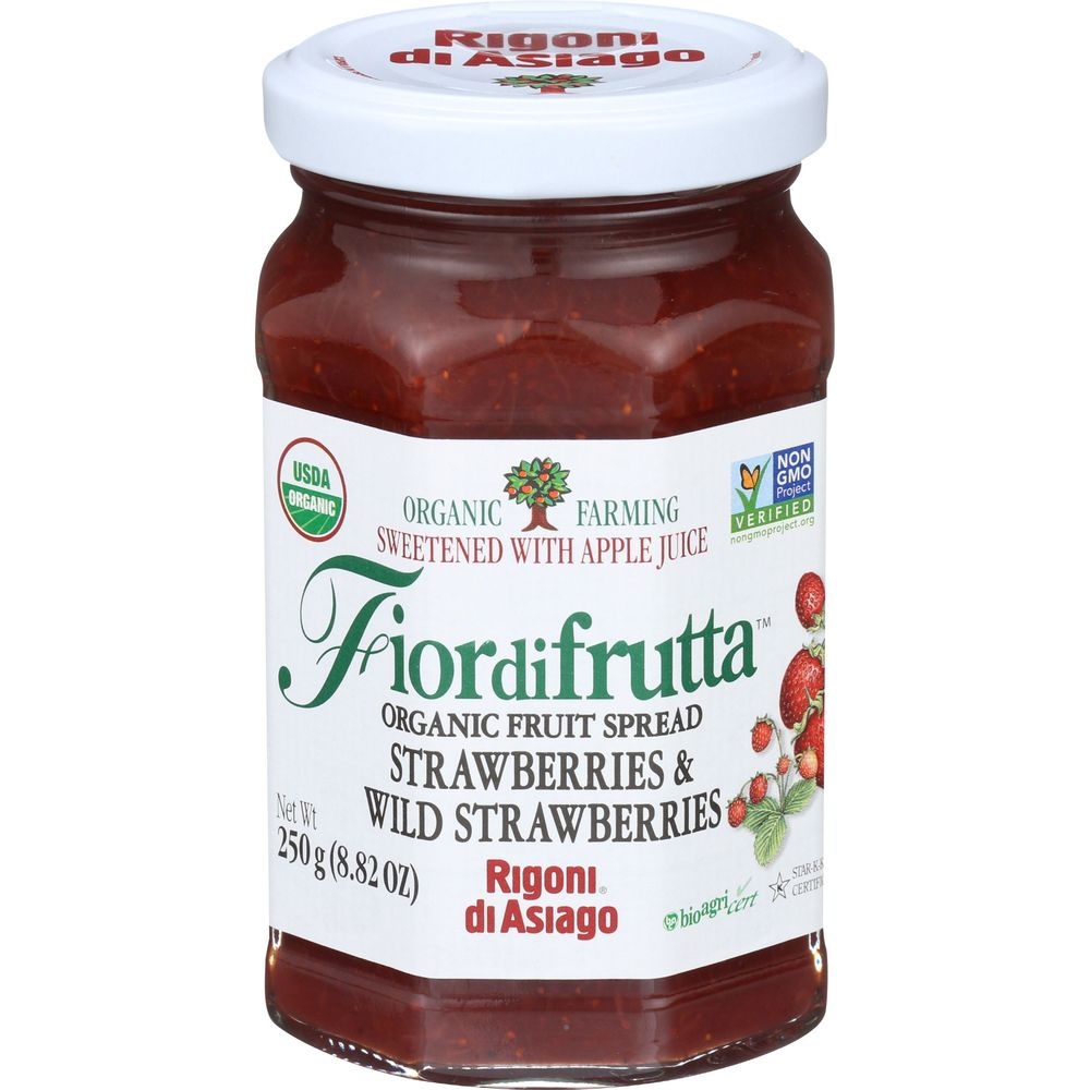 Rigoni Organic Strawberries and Wild Strawberries Fruit Spread, 8.82 Ounce -- 6 per case