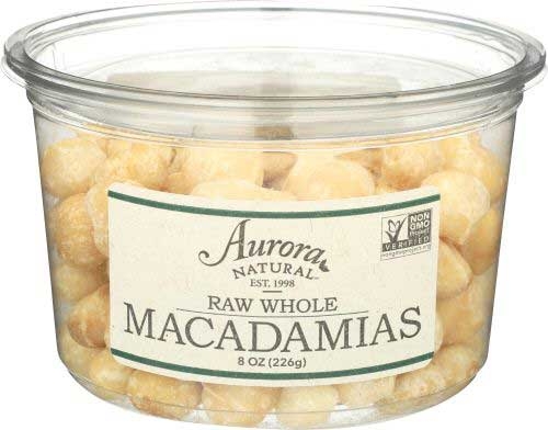 Aurora Natural Raw Whole Macadamia Nut, 8 Ounce -- 12 per case