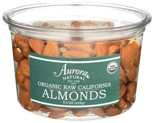 Aurora Natural Organic Raw California Almonds, 9.5 Ounce -- 12 per case