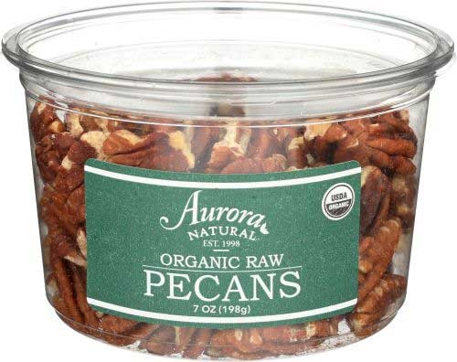 Aurora Natural Organic Raw Pecans Halves, 7 Ounce -- 12 per case