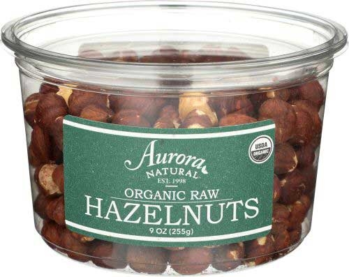 Aurora Natural Organic Raw Hazelnut, 9 Ounce -- 12 per case