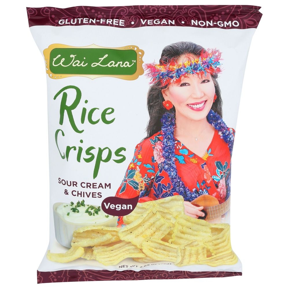 Wai Lana Sour Cream and Chives Rice Crisps, 2.65 Ounce -- 12 per case