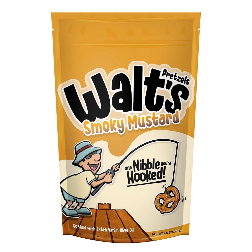 Walts Pretzels Smoky Mustard Pretzels, 7 Ounce -- 12 per case