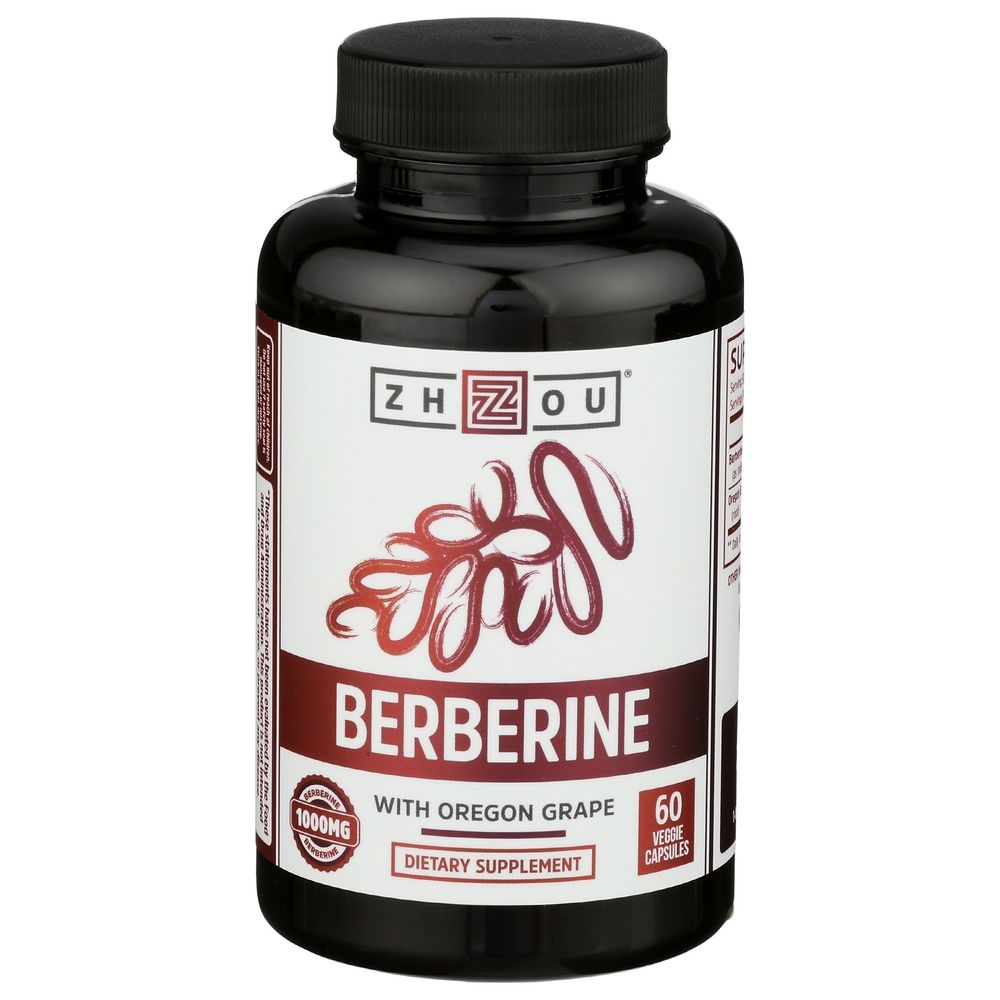 Zhou Berberine with Oregon Grape Veggie Capsules, 60 count
