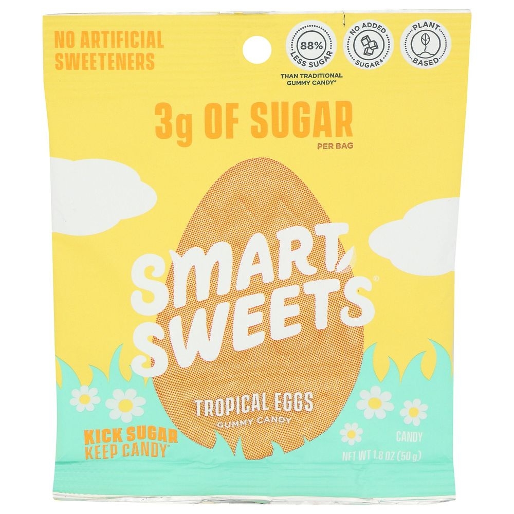 Smartsweets Tropical Eggs Gummy Candy, 1.8 Ounce -- 14 per case