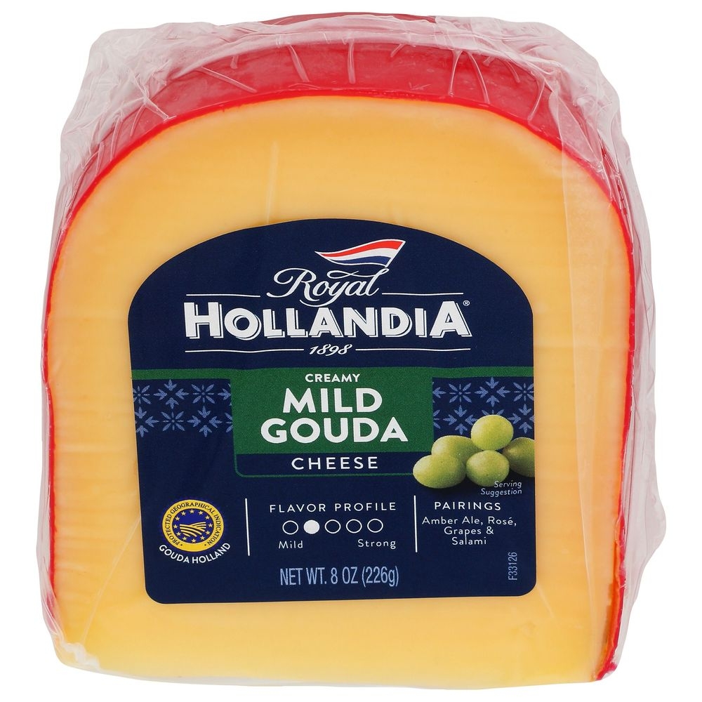 Royal Hollandia Creamy Mild Gouda Cheese, 8 Ounce -- 10 per case