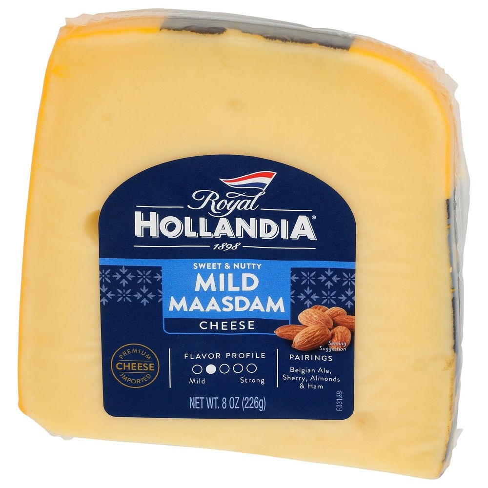 Royal Hollandia Sweet and Nutty Maasdam Cheese, 8 Ounce -- 10 per case