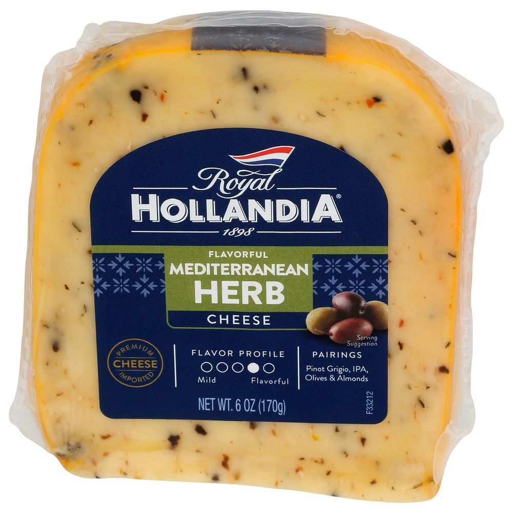 Royal Hollandia Flavorful Mediterranean Herb Cheese, 6 Ounce -- 10 per case