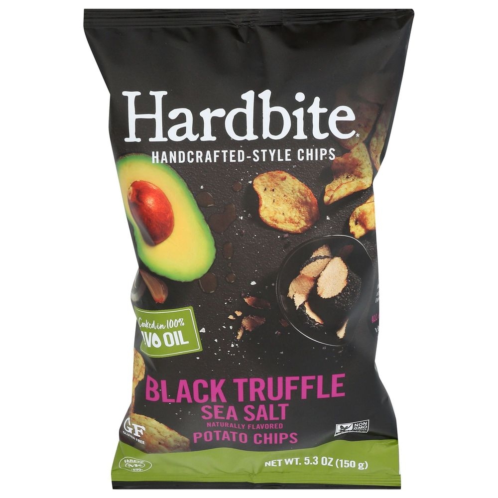 Hardbite Black Truffle Sea Salt Potato Chips, 5.3 Ounce -- 6 per case