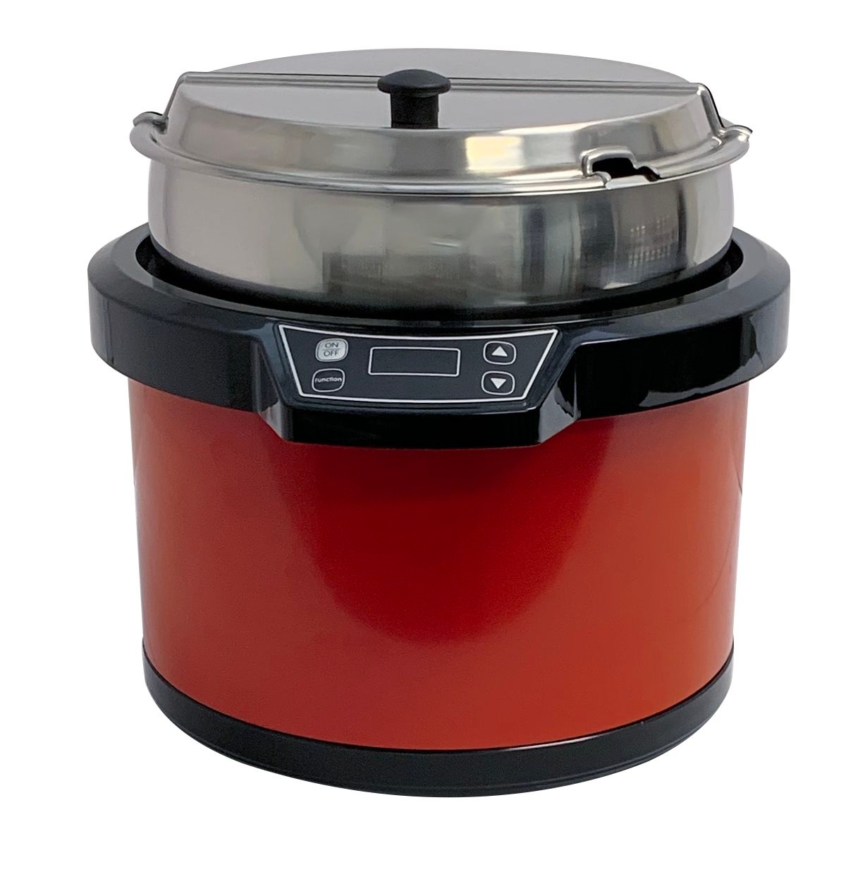 Global Solutions Waterless Red Round Warmer, 11 Quart Capacity