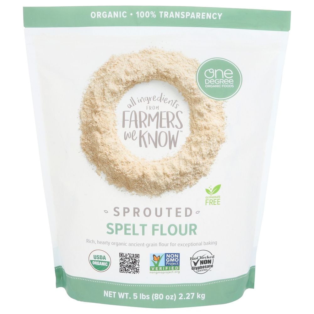 One Degree Organic Sprouted Spelt Flour, 80 Ounce -- 4 per case