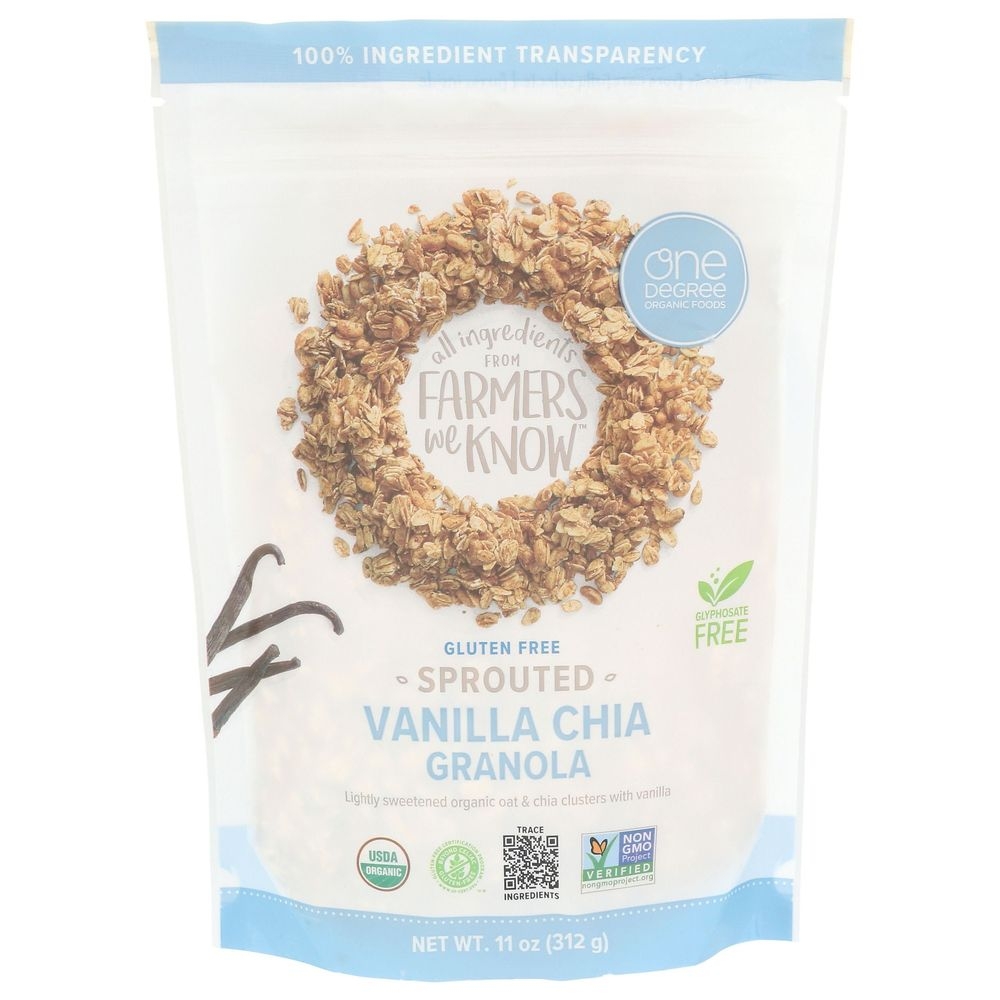One Degree Organic Sprouted Vanilla Chai Granola, 11 Ounce -- 6 per case