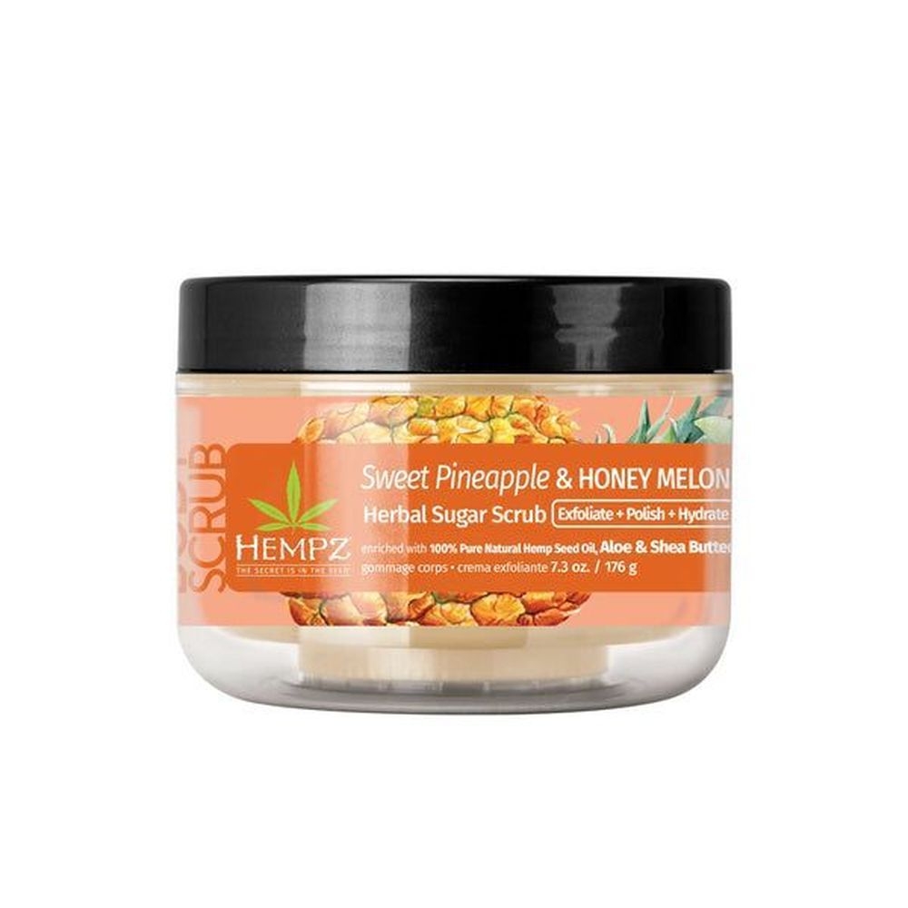 Hempz Sweet Pineapple and Honey Melon Herbal Sugar Body Scrub, 7.3 Ounce
